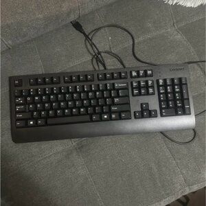 Lenovo Black Wired Keyboard-USB